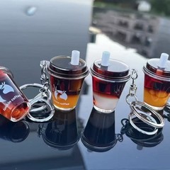 瑞幸橙c美式钥匙扣挂饰 迷你冰咖啡拿铁星冰乐包包挂饰咖啡杯礼品