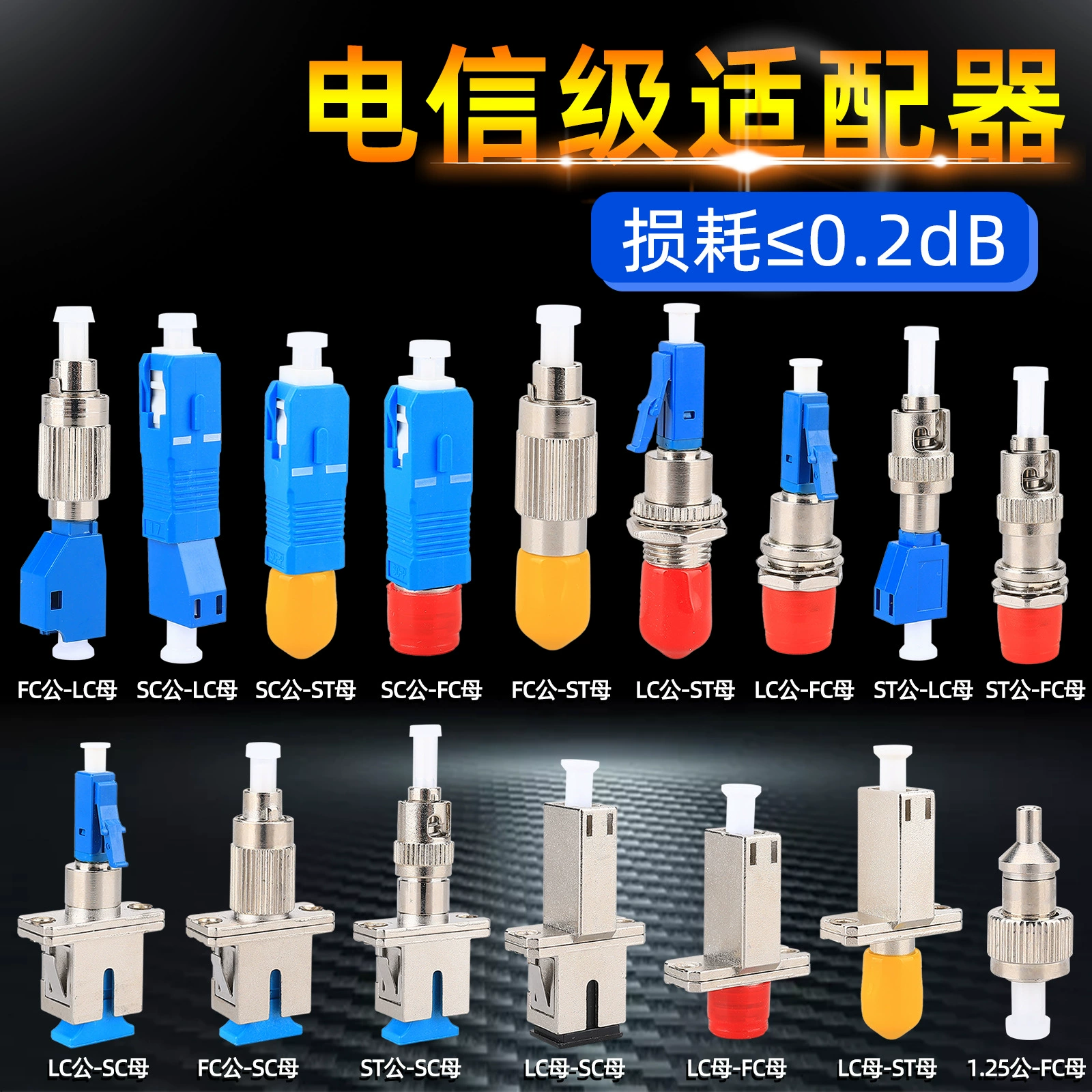 Волоконно-оптический адаптер FC «папа-LC» и «мама» Адаптер SC-LC Ручка красного света Фланцевый адаптер для измерения оптической мощности