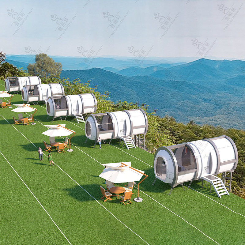 Steel Structure single-family villa high-end science fiction view B & B residential scenic spot resort water space capsule