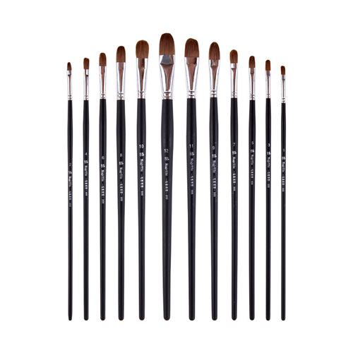 Magritte black rod round wolf hair brush acrylic water-absorbent tempera paint oil paint tempera brush with moderate elasticity