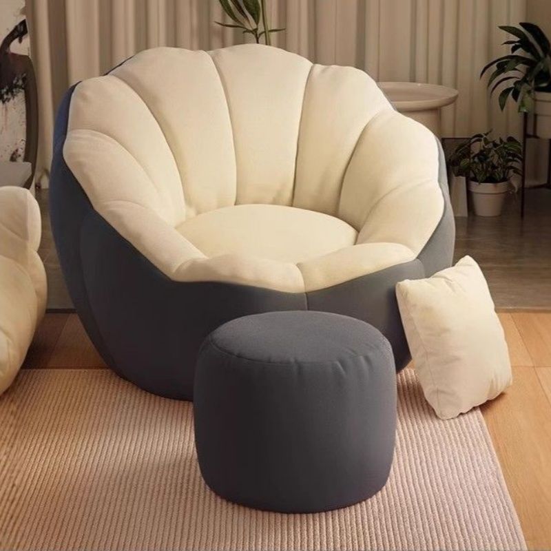 Cute pumpkin | dark gray and white [full filling, does not collapse after sitting for a long time] + foot pedal