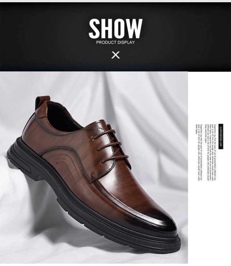 Skórzane buty męskie, nowe, biznesowe, codzienne, wizytowe, męskie, w stylu brytyjskim, buty ślubne dla pana młodego_voghion.com