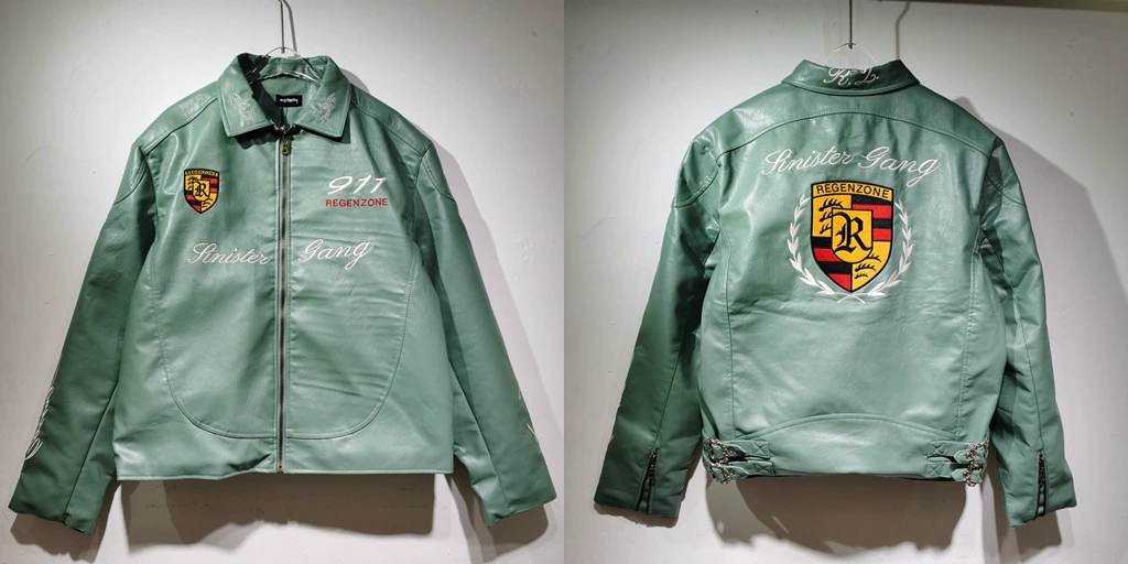 Бейсбольная куртка унисекс, экокожа с вышивкой, европейский стиль, разные дизайны