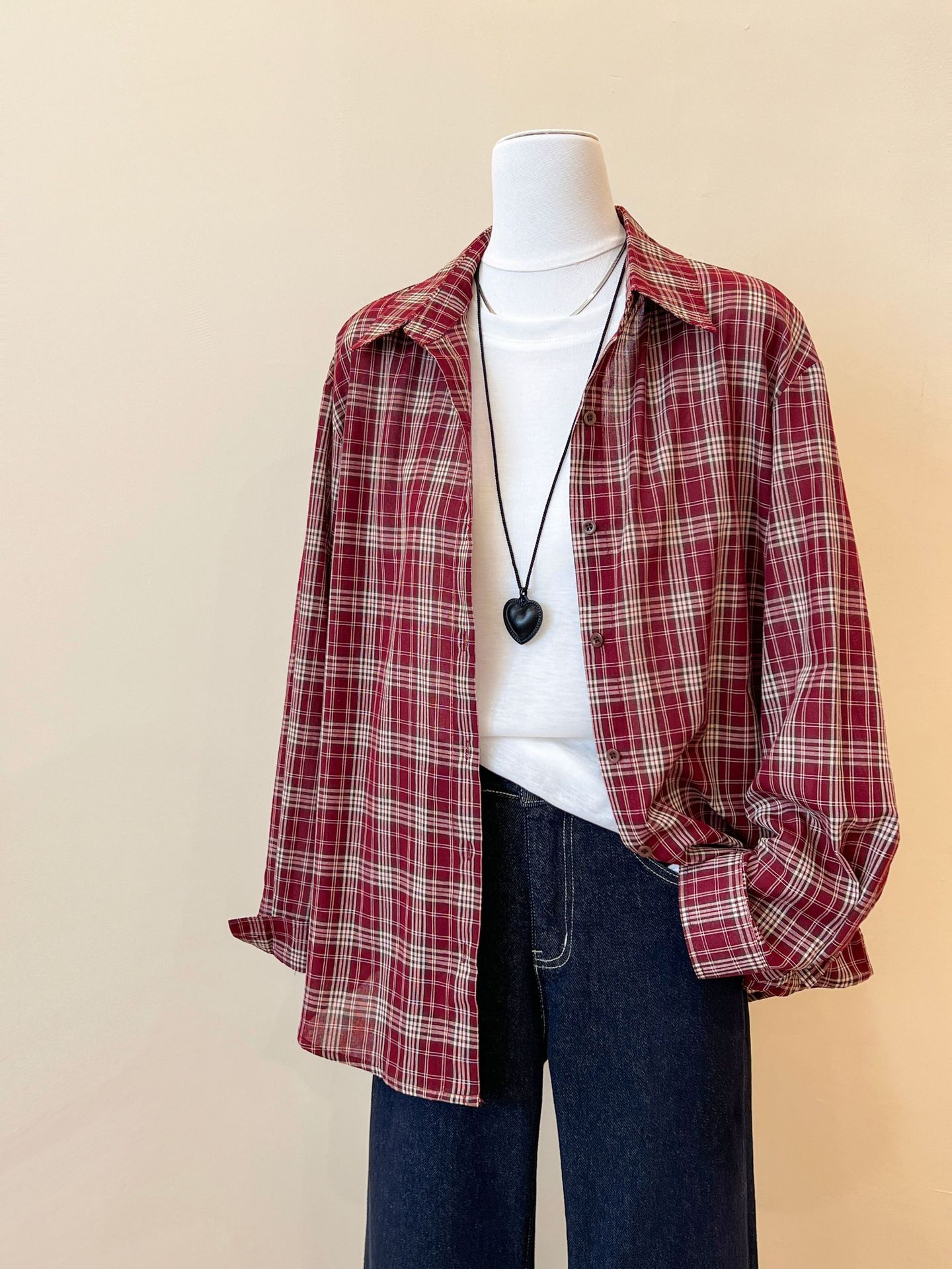 Retro red autumn shirt