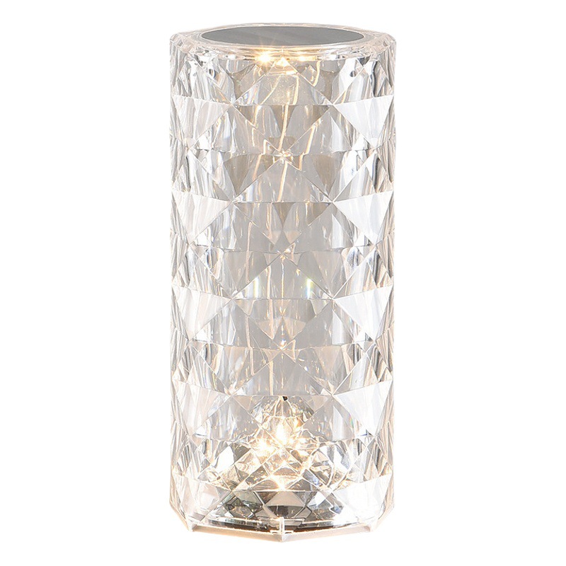 Transfronteriza de Cristal decorativa lámpara de mesa dormitorio toque control remoto Rose lámpara LED de carga atmósfera Decoración Luz de la noche