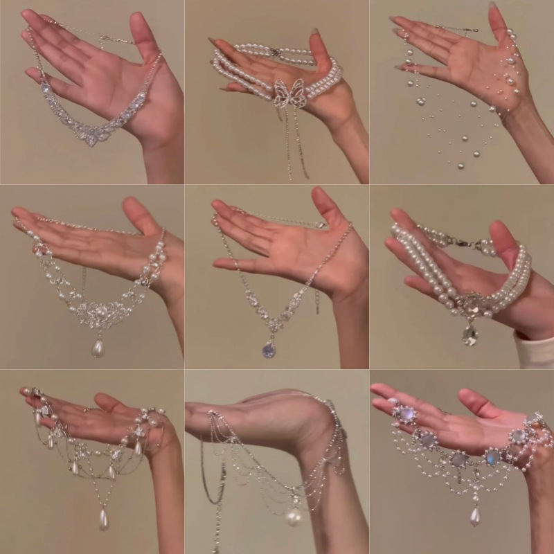 I Was Amazed ~ Sparkling Diamond Dress Necklace Set Accessories for Women, Accessible Luxury Niche High-End 2025 New Necklace