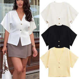 春季针织开衫上衣女夏薄款短袖毛衣针织衫外套秋冬开衫