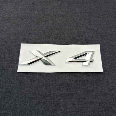X Series Car Rear Label | Car logo - x4-silver-replacement