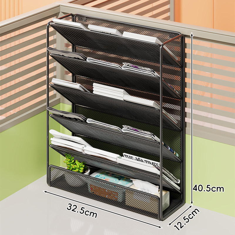 Organizador de Archivos de Pared A4 de Metal Multifuncional para Oficina image 8