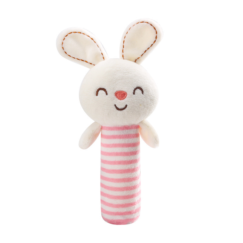 Sonajero de mano con sonido de mono feliz, juguete de peluche para bebés de 0 años, campana para cuna, sonajero de mano relajante para bebés