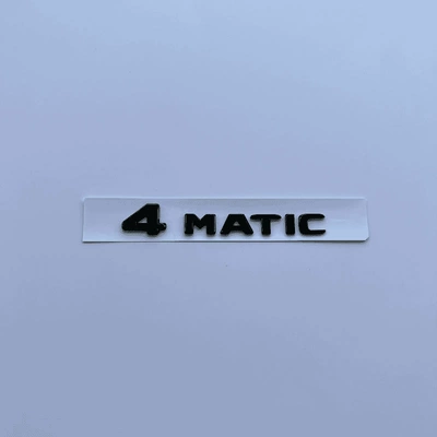 Car logo – emblem sticker, standing emblem - standard-4matic-all-wheel-drive-badge-black-label-original-equipment-size