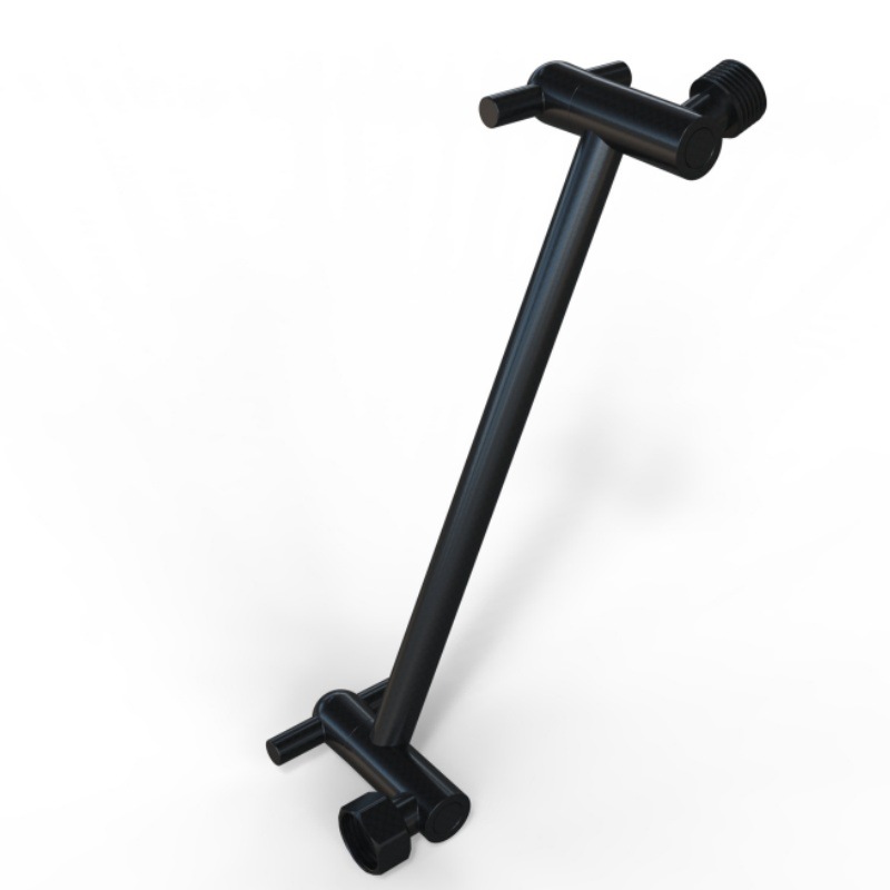 Export stainless steel pipe electroplated, extendable pole shower head, adjustable arm overhead spray shower adjustable bracket