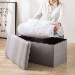 メーカー直供大容量折り畳み可能綿麻収納腰掛けソファー腰掛け布芸収納ボックス靴腰掛け整理箱