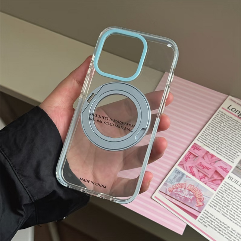 【新科技AI拍照按键】糖果色透明磁吸支壳适用苹果16ProMax手机壳新款iPhone15pro个性简约13pm全包14保护套|undefined