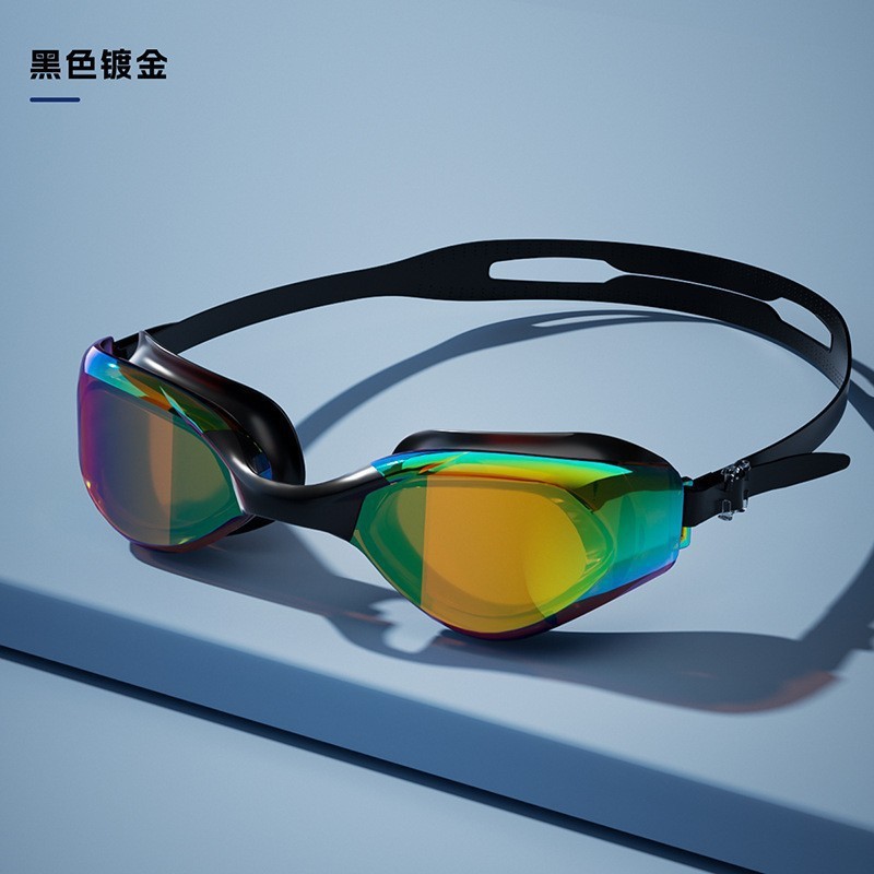 Gafas de Natación Galvanizadas Antivaho para Adultos, PC, Impermeable, Antivaho