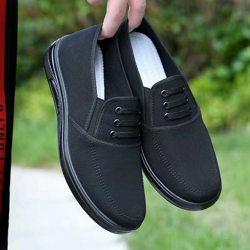 2023 Beijing Cloth Shoes Men's Middle-aged Cloth Shoes Home Walking Shoes Non-slip Wear-resistant Soft-soled Casual Shoes for the Elderly