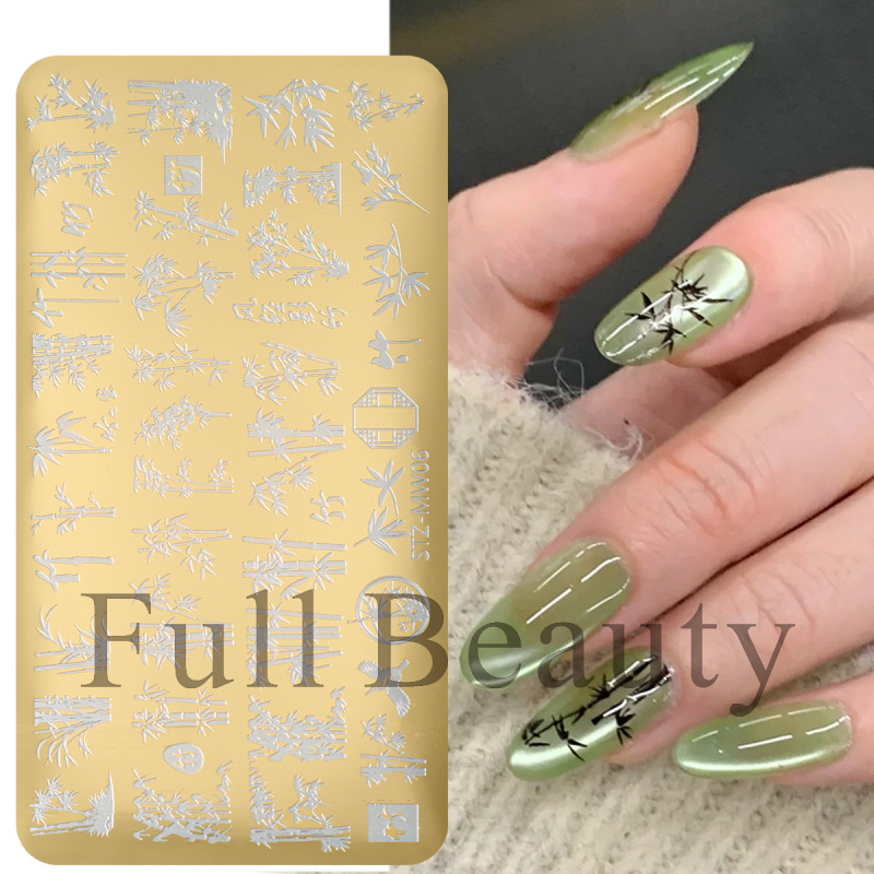 フルビューティークロスボーダー新しいネイルアート印刷テンプレート DIY 蝶花柄印刷鋼板テンプレート|undefined