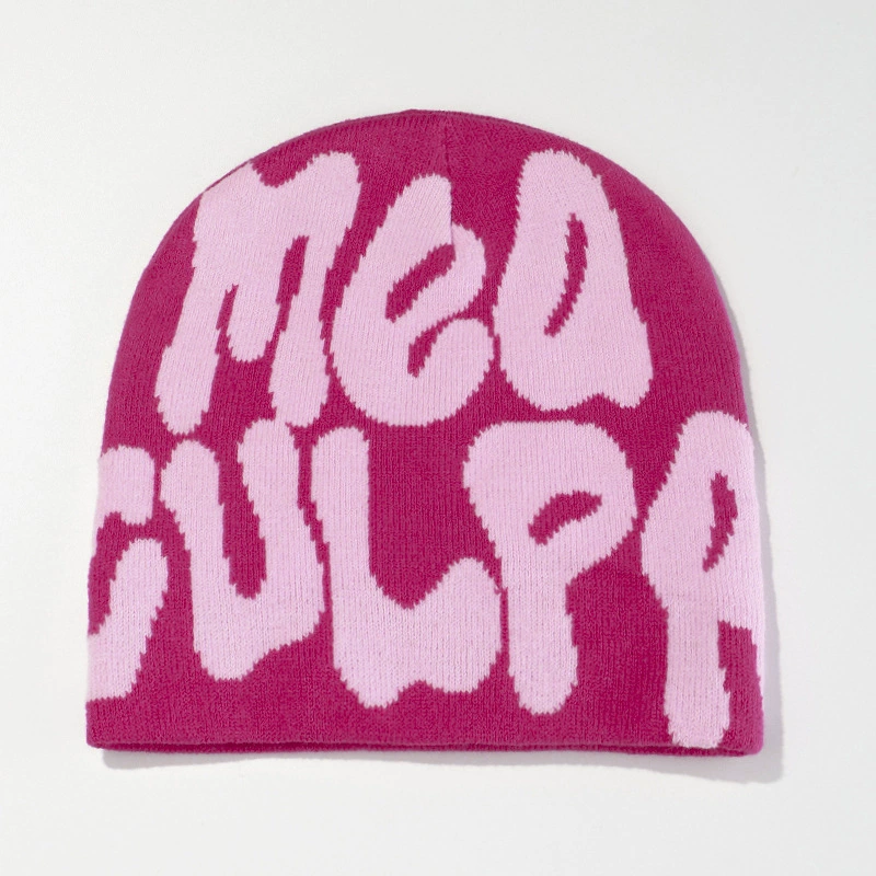 knitted winter beanie, woolen hip-hop style, unisex warm hat, multiple color patterns