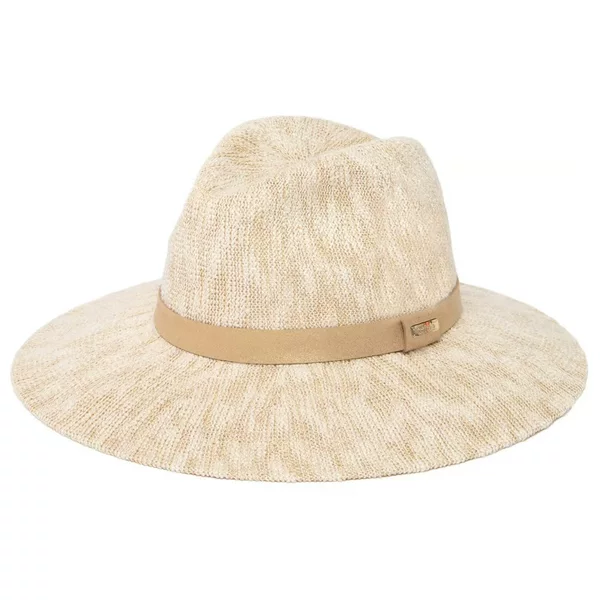 Cross-Border New Product Independent Site Packable Knit Fedora Hat Foldable Women's Knitted Fedora Hat