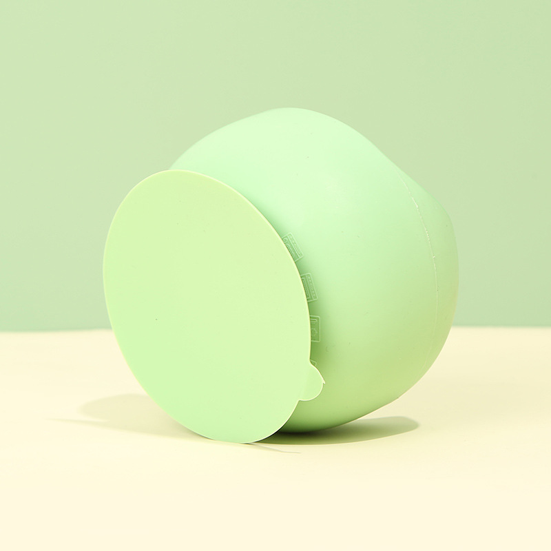 Transfronterizo en stock suplemento de alimentos para bebés tazón antideslizante resistente a la caída traje de vajilla para niños mango de madera cuchara lechón tazón de silicona