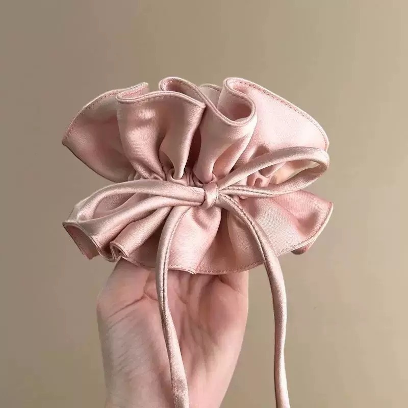 甜美清新蝴蝶结大肠发圈蕾丝花边新款马尾发绳少女头绳发饰批发|undefined