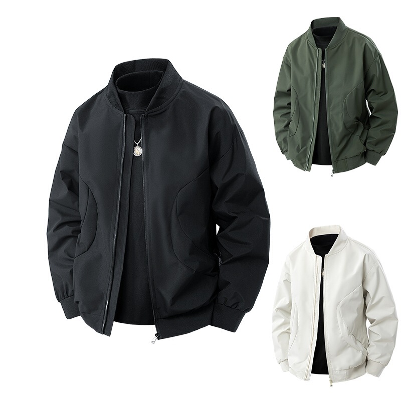 Cross-border casual men's jacket, direct from manufacturer, spring, autumn, winter windproof sports trendy loose top jacket for men