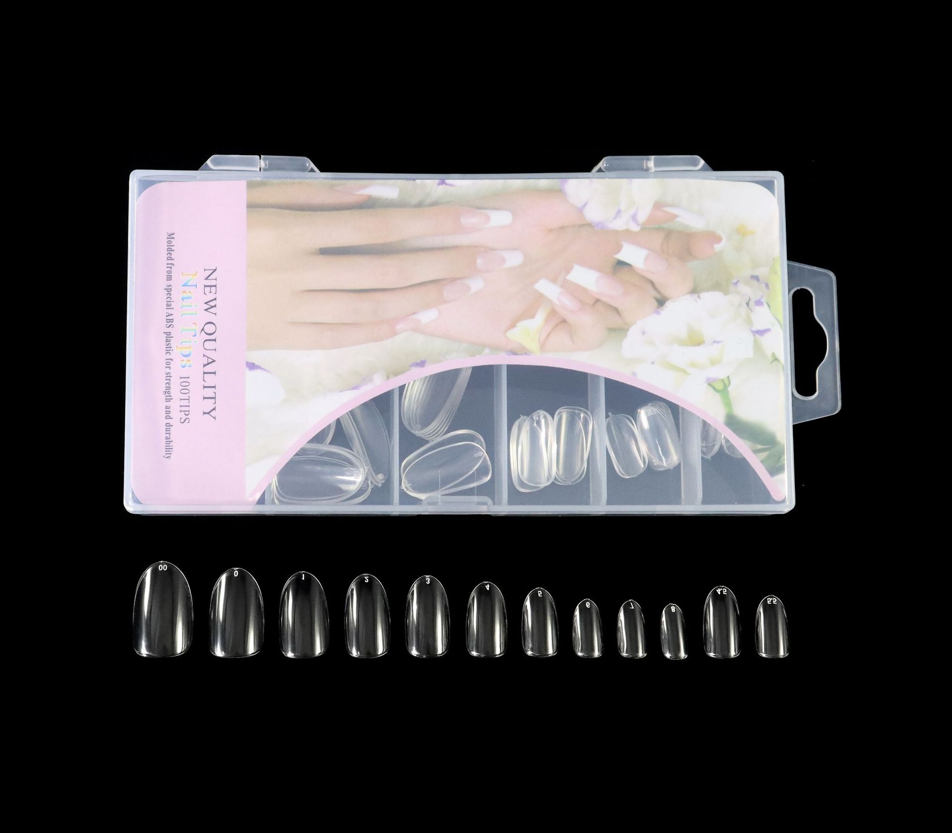 Uñas postizas de 120 piezas, transparentes, sin marcas, semi-completas, al por mayor