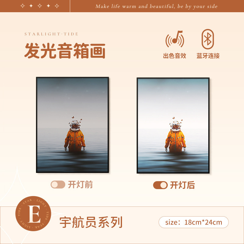 梵芸照明音響画総集家庭装飾品プレゼントデスクトップ装飾品bluetoothリチウム電池音響画|undefined