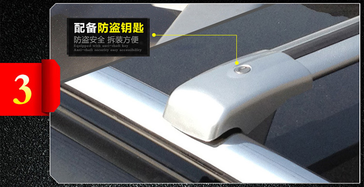 Neutral Car Luggage Rack Aluminum Alloy Travel Suitcase Bicycle Rack Crossbar Roof Rack Weight Strong Crossbar Rack