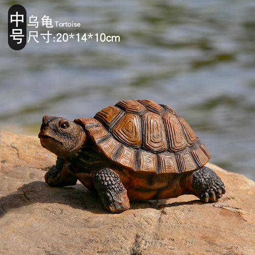 9WOR fish tank decoration landscaping turtle ornaments outdoor garden courtyard pond landscaping resin sculpture ornaments simulation