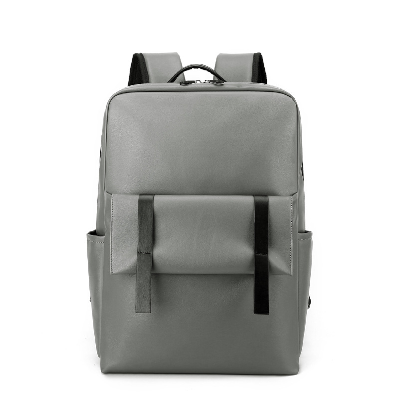 Comercio exterior al por mayor 2024 nuevo estilo casual hombres de cuero suave mochila simple retro de gran capacidad portátil