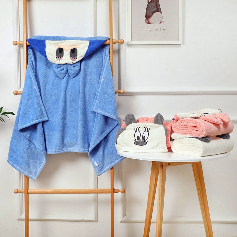 Coral fleece bath towel hooded bathrobe cartoon soft baby bath swimming cloak summer children quick-drying cloak Coral fleece bath towel hooded bathrobe cartoon soft baby bath swimming cloak summer children quick-drying cloak