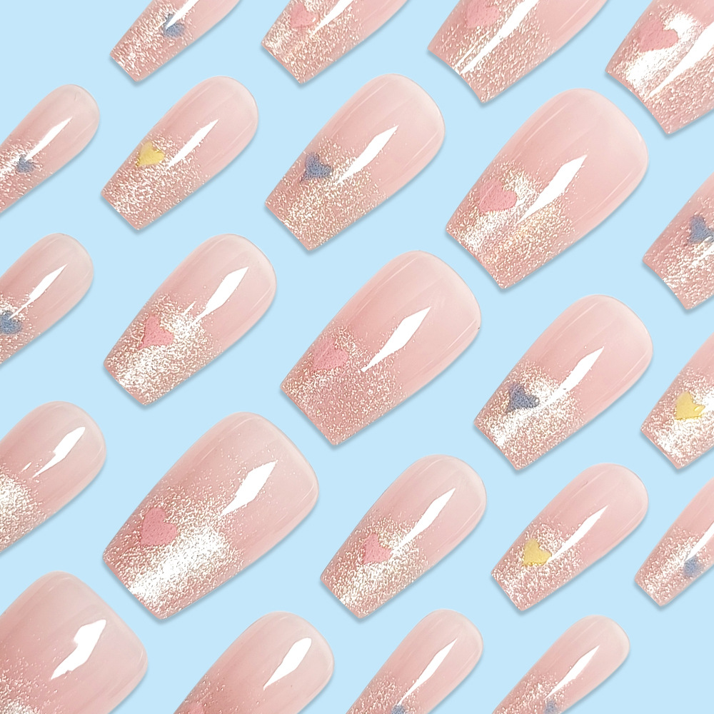 Dulce y amor, temperamento, uñas de uñas blancas, parche de uñas envolventes de energía de hadas, uñas cortas de venta caliente terminadas image 4