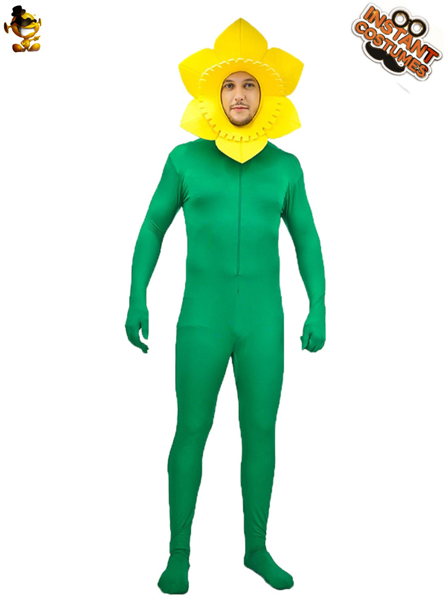Disfraz de girasol para hombre, atuendo divertido para actuaciones en escenario, disfraz de cosplay, juegos de rol, desfile de moda.