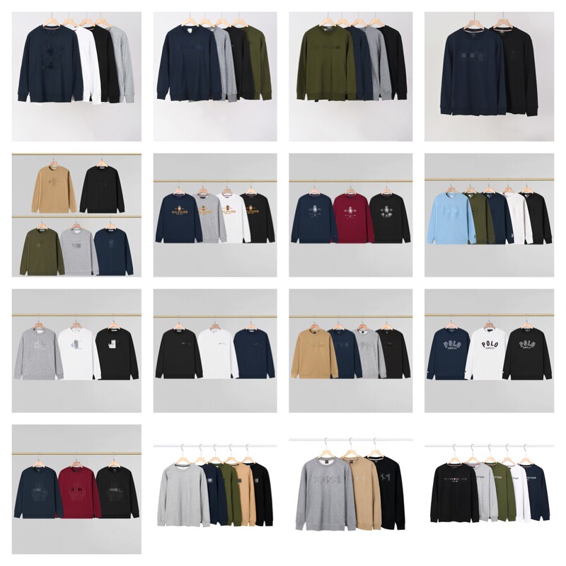 Cross-border foreign trade 26 new classic series embroidered letter print round neck long sleeve unisex casual versatile sweatshirt