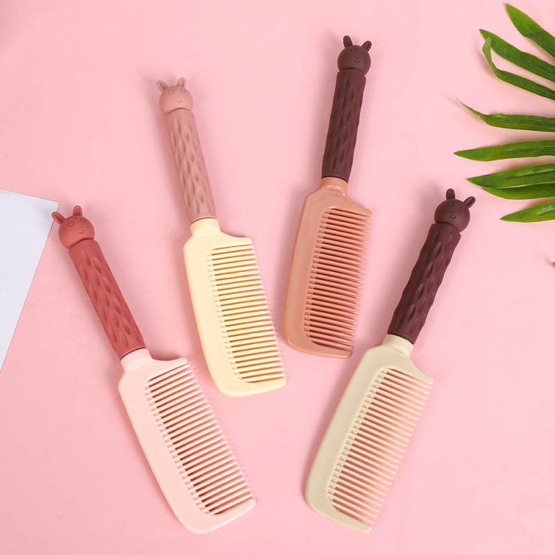 家庭用中空ヘアコーム、高見えガールヘアコーム、ふわふわマッサージリブ、大きなカーブコーム|undefined