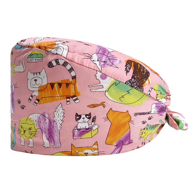 Nuevo Gorro de Enfermera para UCI con Lindos Estampados, Algodón Puro, Gorro de Cocina, Odontología, Belleza y Medicina, Unisex, en Existencia.