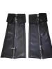 Black gaiters with zipper