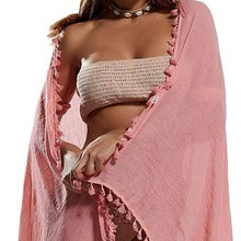 爆款现货亚马逊跨境流苏半身裙 沙滩围裙 多种穿法比基尼流苏罩衫