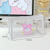 Cartoon transparent capacious high quality pencil case for elementary school students, universal storage bag for pencils