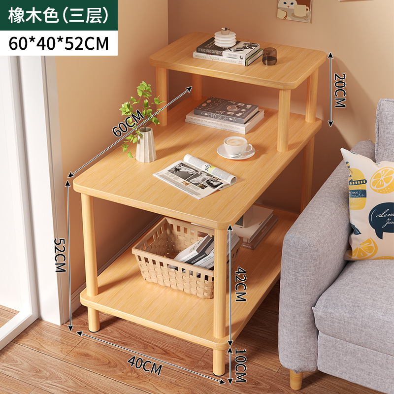 새로 업그레이드된 [3층] 고무나무 색상 60x40x72 강한 내하력