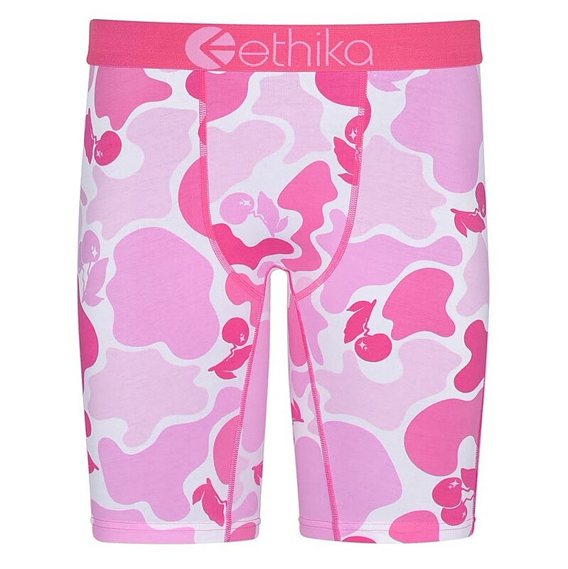Ethika Men's Sports Tight Boxer Briefs Polyester Ice Silk Quick-Drying Breathable Printed Underwear Men's 3D Printing