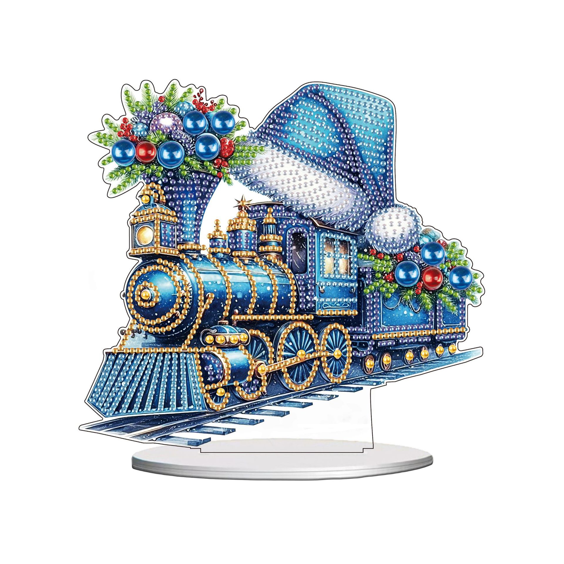 DIY Desktop Diamond Art Painting Train Rhinestone Desktop Decoration DIY Diamond Desktop Decoration Decoration