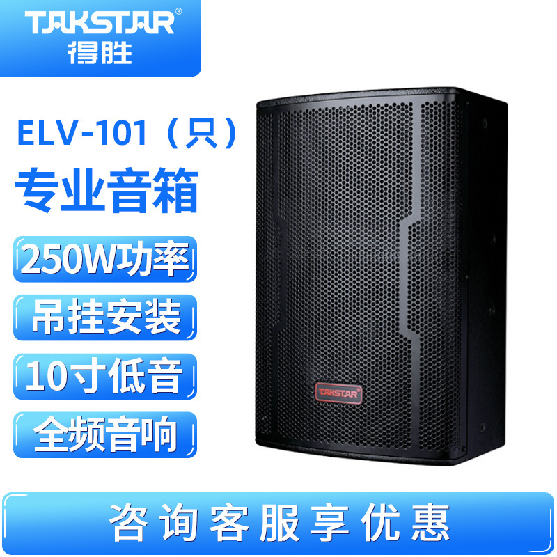 Takstar/得胜 ELV-101 专业音箱（只）KTV卡包包厢卡拉OK音响