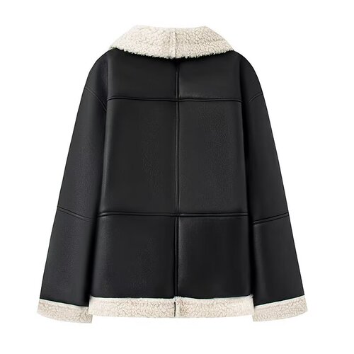 European and American autumn and winter hot products European and American style large size fashionable lamb hair coat loose fur coat