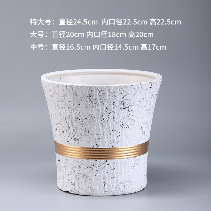 Cerámica doméstica maceta de gran calibre estilo nórdico árbol de riqueza de arroz verde caballero gran olor de pino