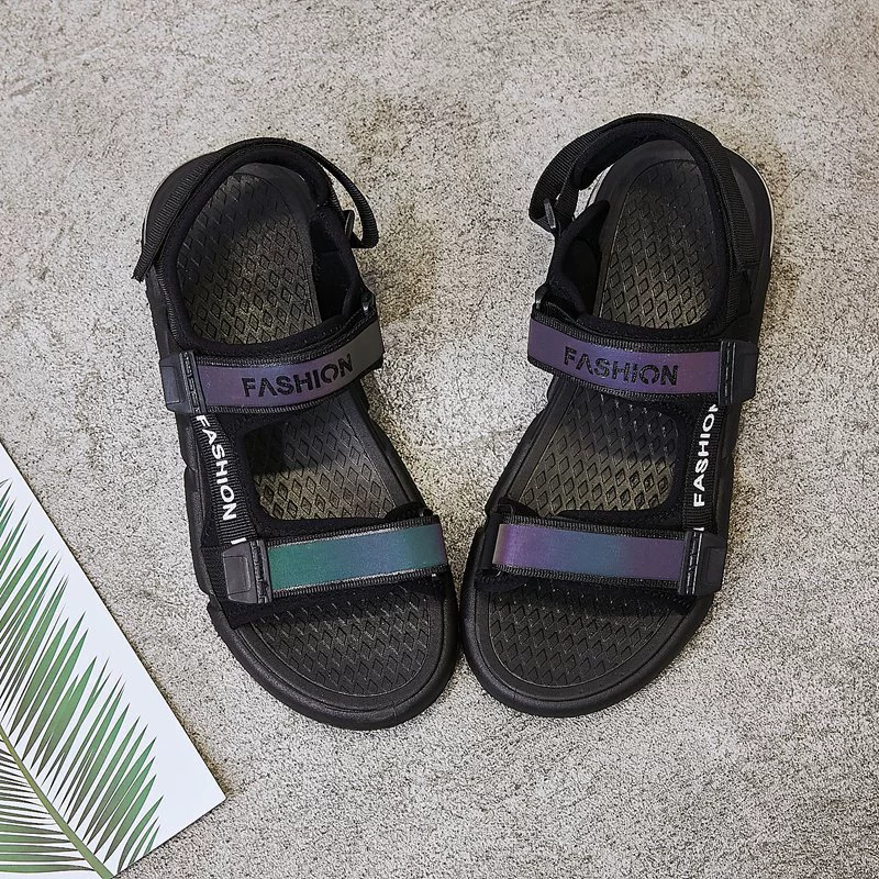2023 летний новый корейский повседневный дикий тренд индивидуальность мужская напольная пляжная обувь модная пара сандалий тапочки