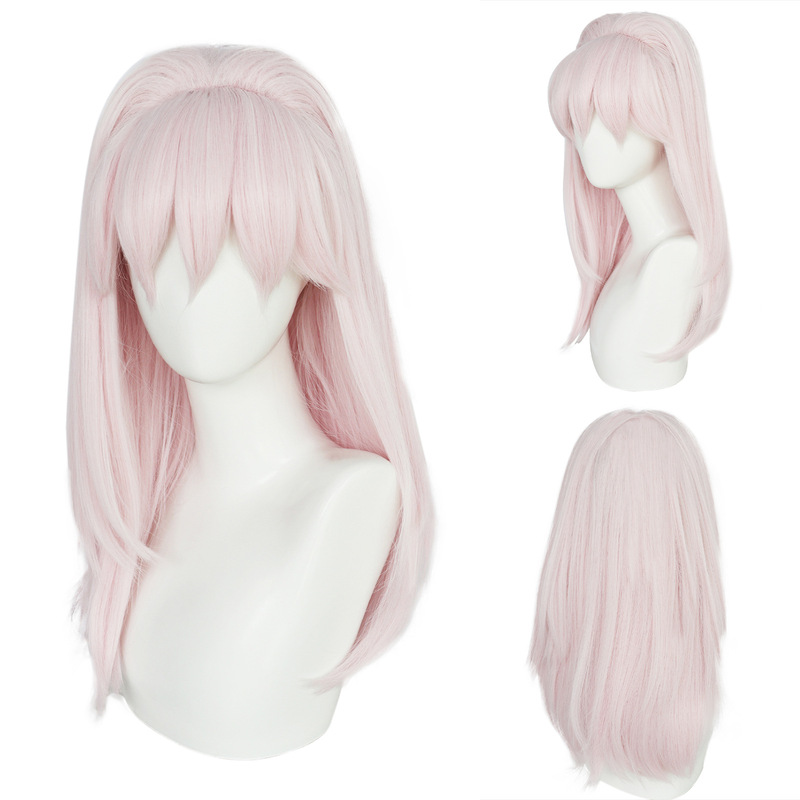 Hell Inn-Jasmine Pink Medium Long Straight COS Wig
