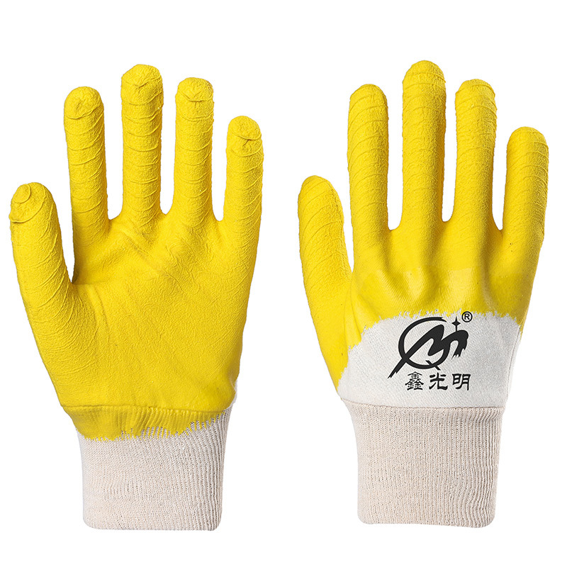 生产供应乳胶发泡手套劳保手套防滑耐磨防护手套厂家直销