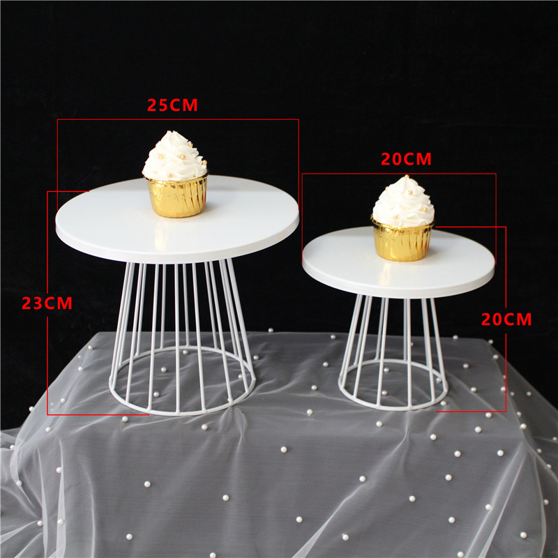 Estilo europeo blanco decoración de la mesa de postre soporte de exhibición de la torta de la boda estante merienda té de la tarde postre bandeja de pastelería image 11
